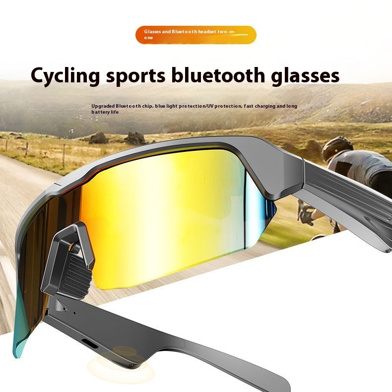 Smart Bluetooth AI Glasses Windproof Sunglasses Fashion Riding Audio Call Sunglasses