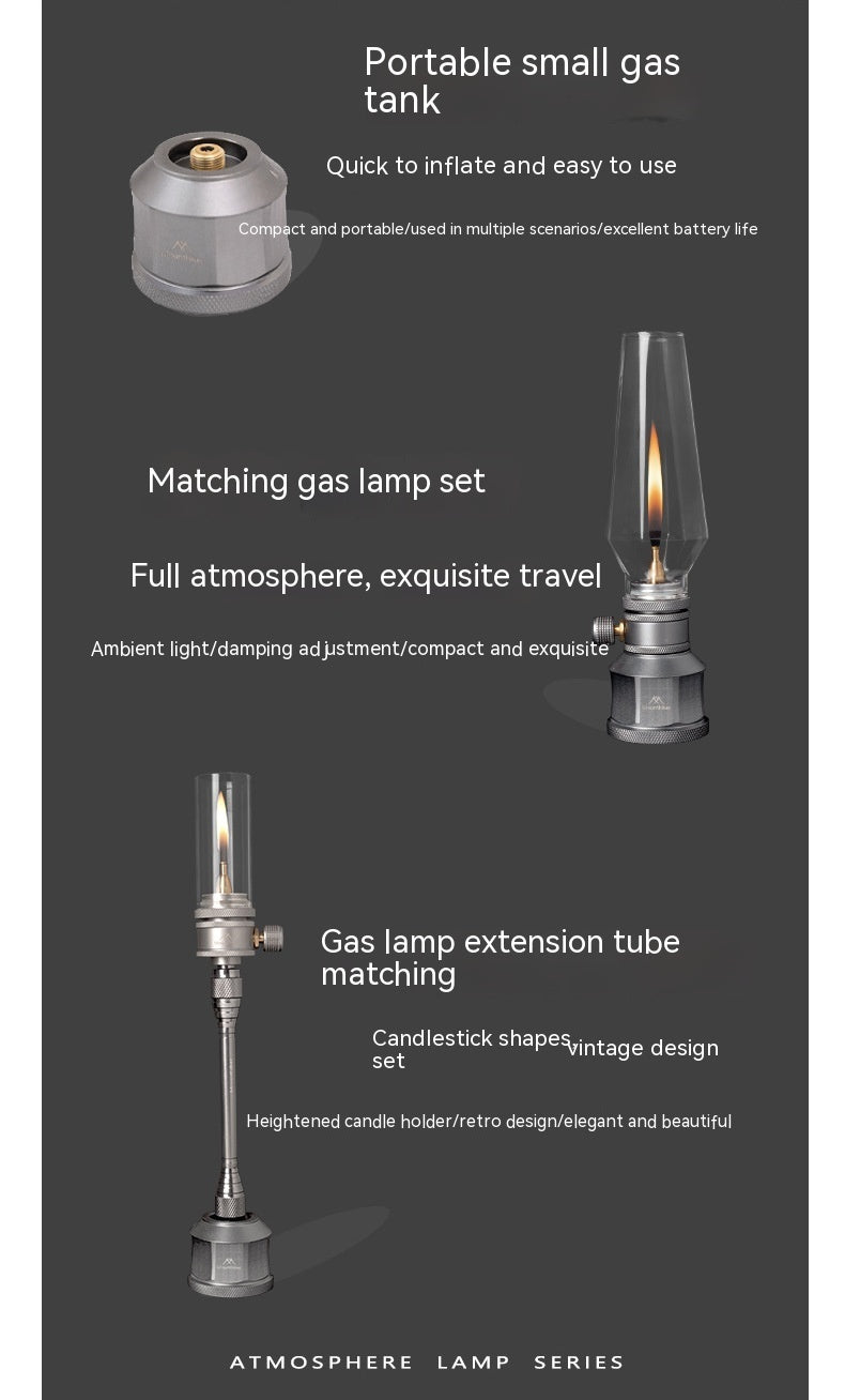 Gas Lamp Outdoor Camping Lighting Candlestick Candle Light