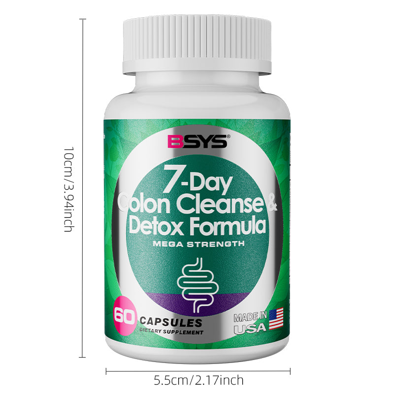BSYS 7 Day Colon Cleanse & Detox Formula 60's (Natural Herbal Extracts)