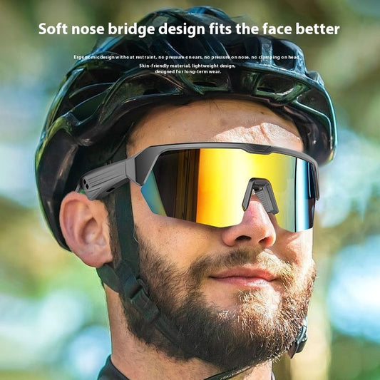 Smart Bluetooth AI Glasses Windproof Sunglasses Fashion Riding Audio Call Sunglasses